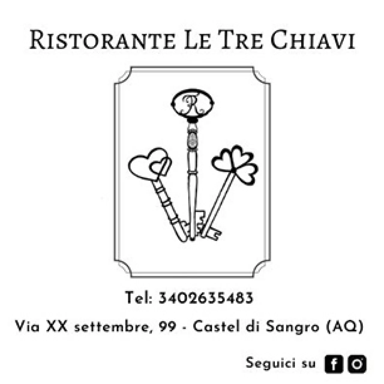 Banner Ristorante Le Tre Chiavi 306 per 306 pixel